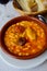 Fabada asturiana, AsturianÂ beanÂ stew, Spain, made with fabes de